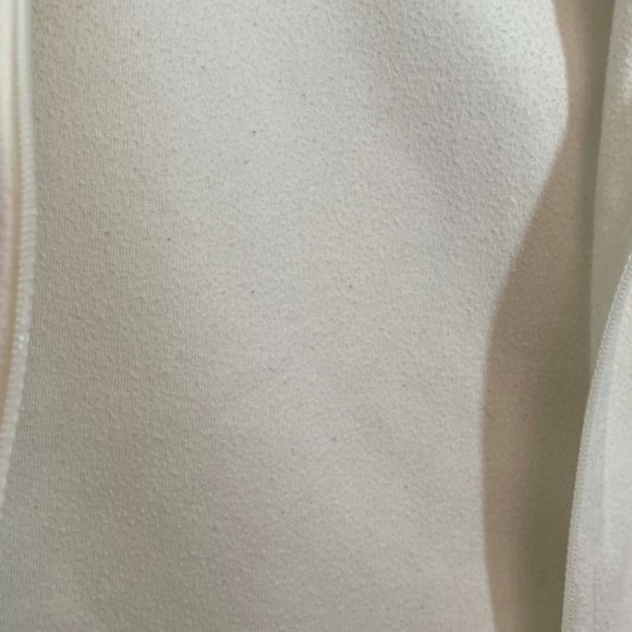 💙 L.L. Bean Zip Up Fleece White Black Medium - Picture 4 of 5